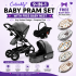 baby pram 9 in 1 Grey
