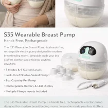 Cuteably S35 Wearable Breast Pump Hands-Free