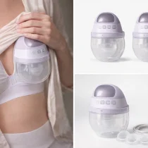 Cuteably S9 Wearable Breast Pump – White | Silent, Hands‑Free, Leak‑Proof, 3 Modes