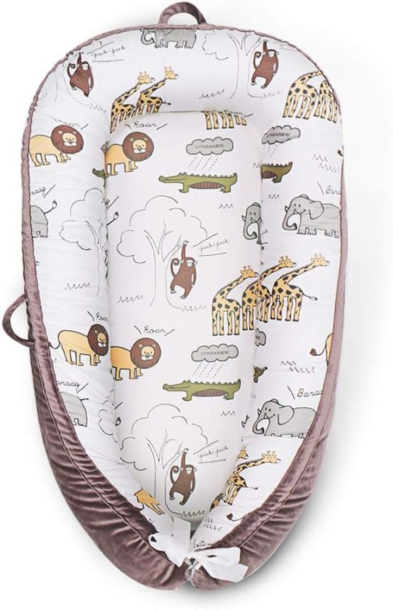 Cotton Jungle Animal Baby Bed for Infants